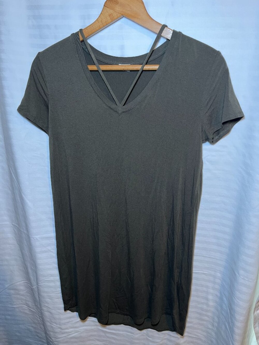 Garage Olive Green T-Shirt Dress Size M